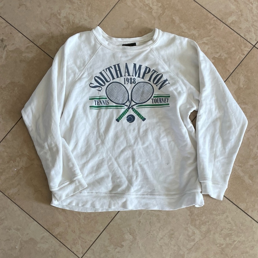 Free People Retro Brand Southampton Tennis Sweatshirt